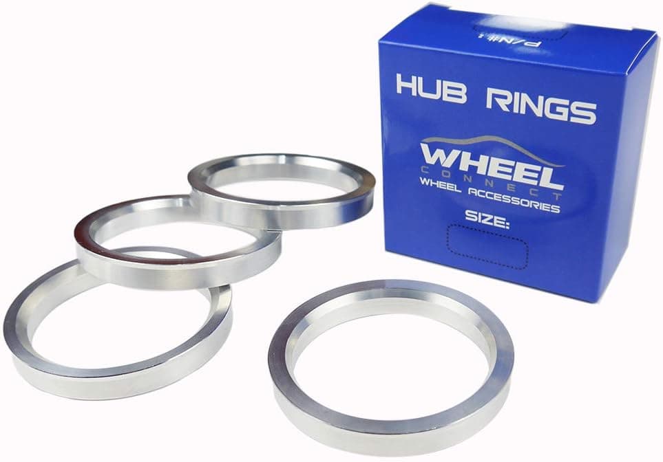 WHEEL CONNECT Hub Centric Rings, Set of 4, Aluminium Alloy, O.D: 106mm, I.D: 77.8mm