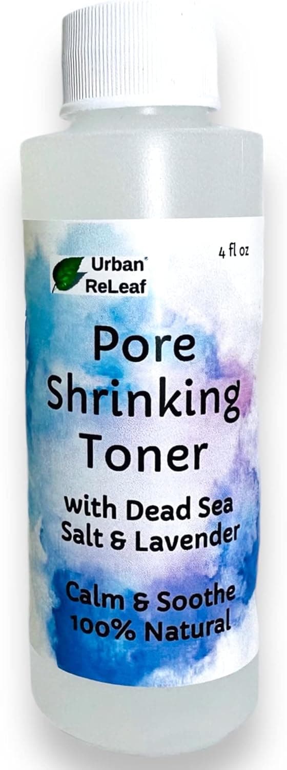 Urban ReLeaf Pore Shrinking Toner with Lavender Dead Sea Salt Smooth Tight Skin 100 Natural Calm Soothe Irritation