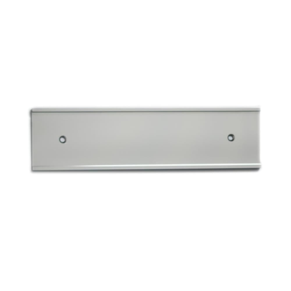 Nameplate Holder Wall or Door Silver 8 x 2 in a 10 Pack
