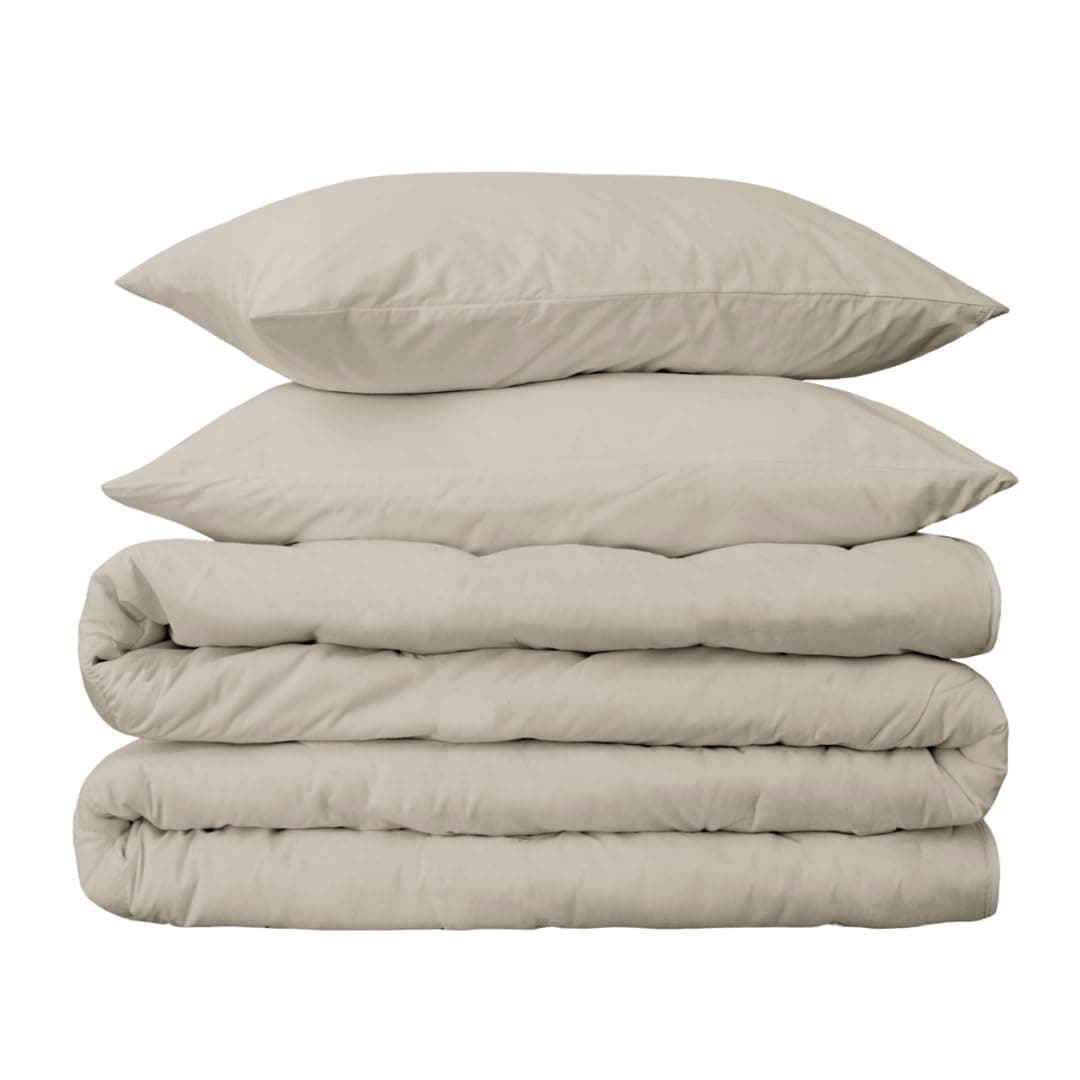 Peru Pima Duvet Cover Set FullQueen 100 Peruvian Pima Cotton Percale 415 Thread Count Cooling Breathable Hidden Zipper HotelQuality Soft Bedding 3 Pieces Latte