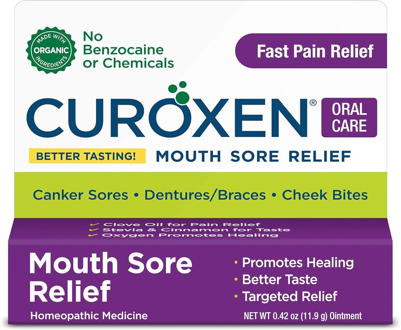 Mouth Sore Relief, Made with All-Natural Ingredients Including Olive Oil, Calendula, Beeswax, Clove Essential Oil, and Cinnamon Oil, Gluten-Free - 0.42 oz