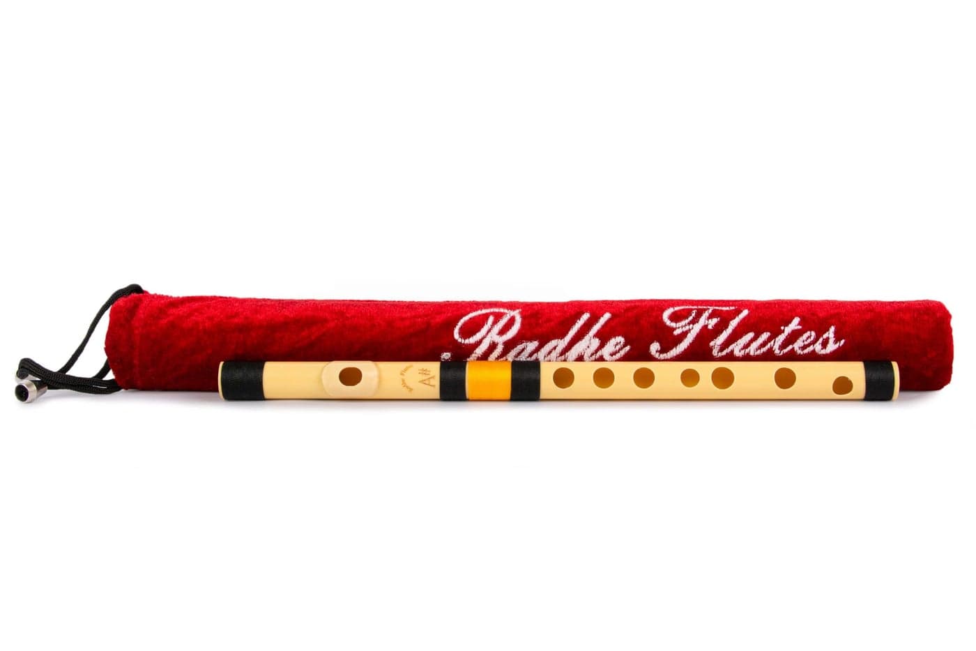 Radhe Flutes PVC Fiber A Sharp Bansuri Higher Octave Right-Handed – Professional Flute with Velvet Cover, Durable, Crack-Resistant, Authentic Bamboo-Like Sound, Beginner Course Included