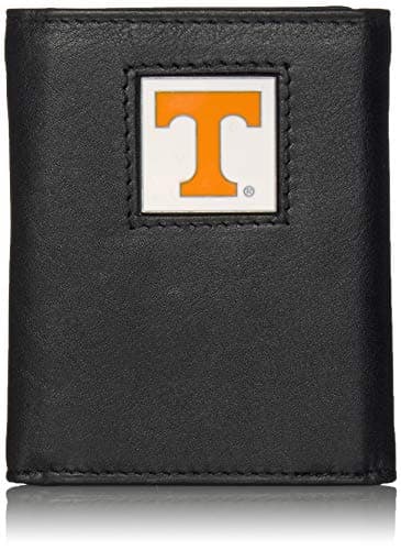 NCAA Siskiyou Sports Mens Tennessee Volunteers Deluxe Leather Tri-fold Wallet One Size Black