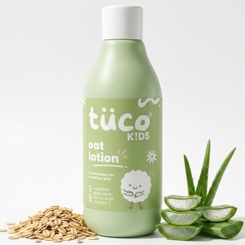 Tuco® Oat Body Lotion for Kids | 48Hrs Moisturization | 3-15 Yrs | Enriched with Vitamin E, Aloe Vera, Almond | Lightweight, Non-Greasy | All Skin Type | Dermat Tested | SLS & Paraben free | 300ml