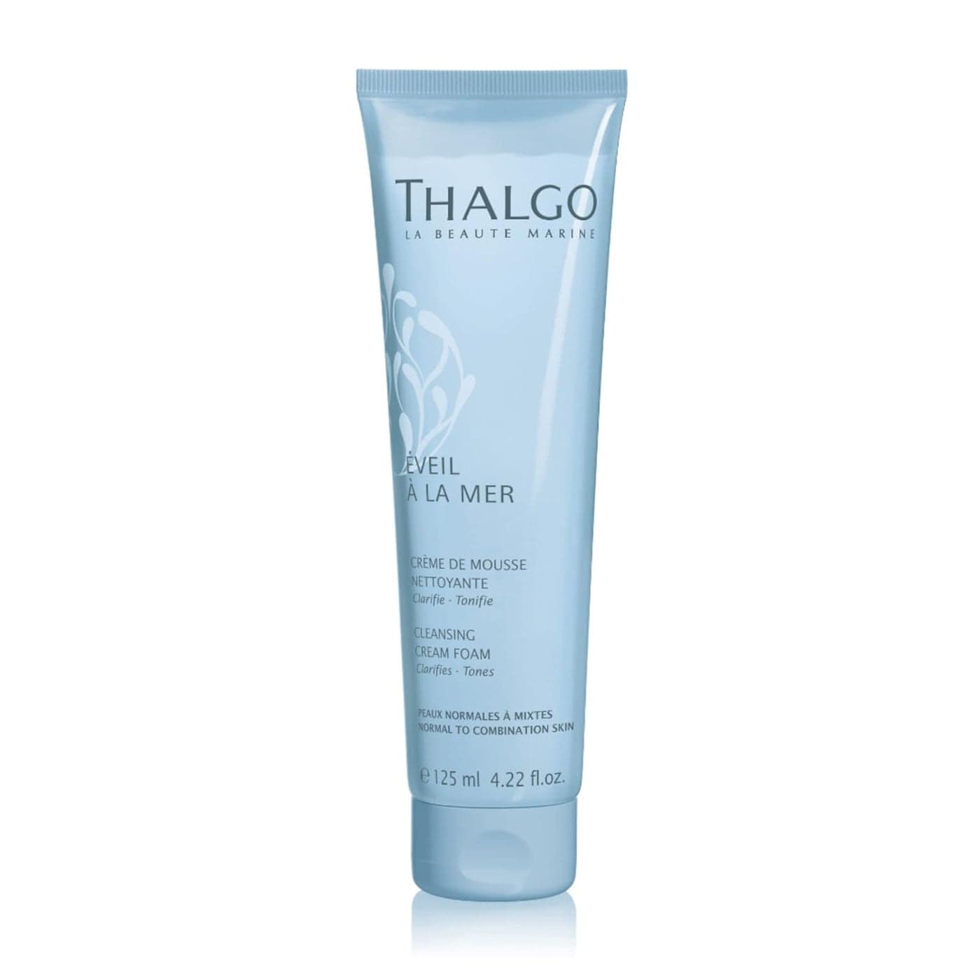 Thalgo Cleansing Cream Foam CreamtoFoam Face Cleanser for All Skin Types Makeup Remover Purifying Cleanser 125ml
