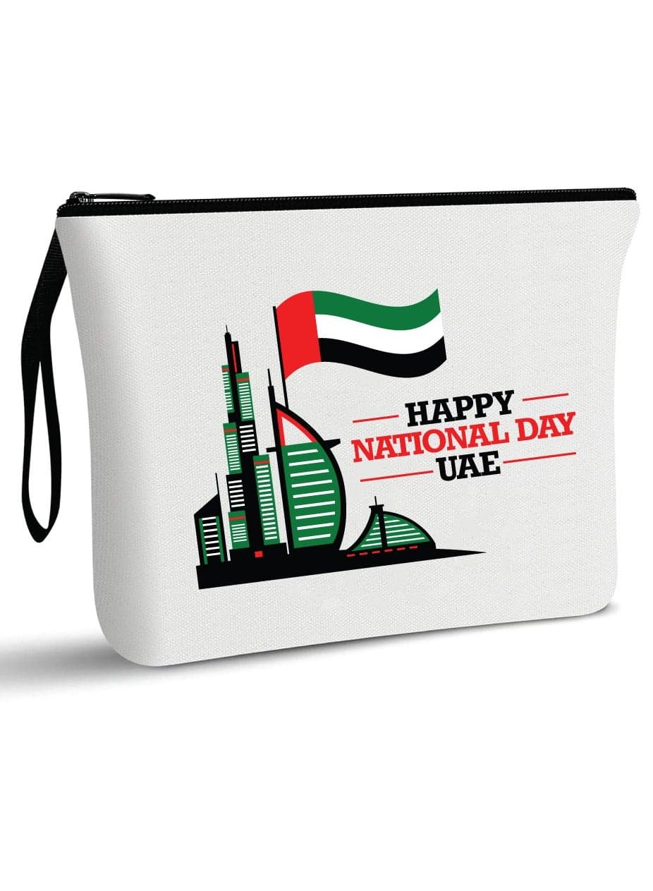 UAE National Day Cosmetic Bag Full Zipper Pouch - Celebrate UAE National Day Gift for Woman
