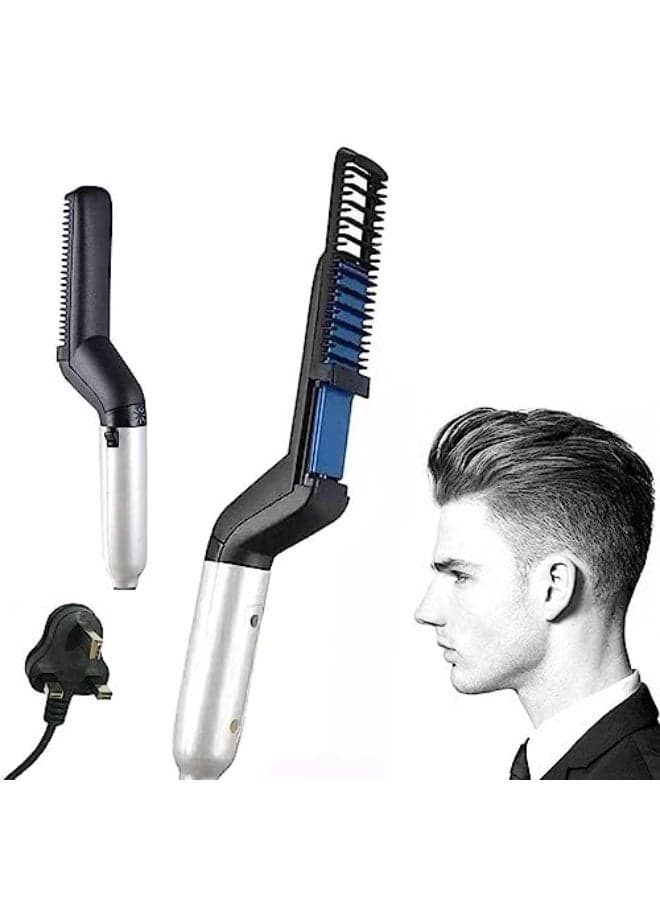 Excefore Beard Straightener for Men, Hair Straightener Brush, Beard Straightening Comb, Quick Heated Anti Scald Multifunctional Ionic Hair Beard Straightener Comb Styler Tools