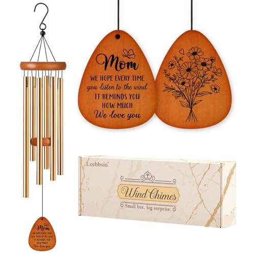 Leebbsin Gifts for Mom Moms Wind Chimes Christmas Best Gift for Mom Mother Birthday Gift from Daughter Son Love Reminder Gifts for Birthday Thanksgiving Mothers Day