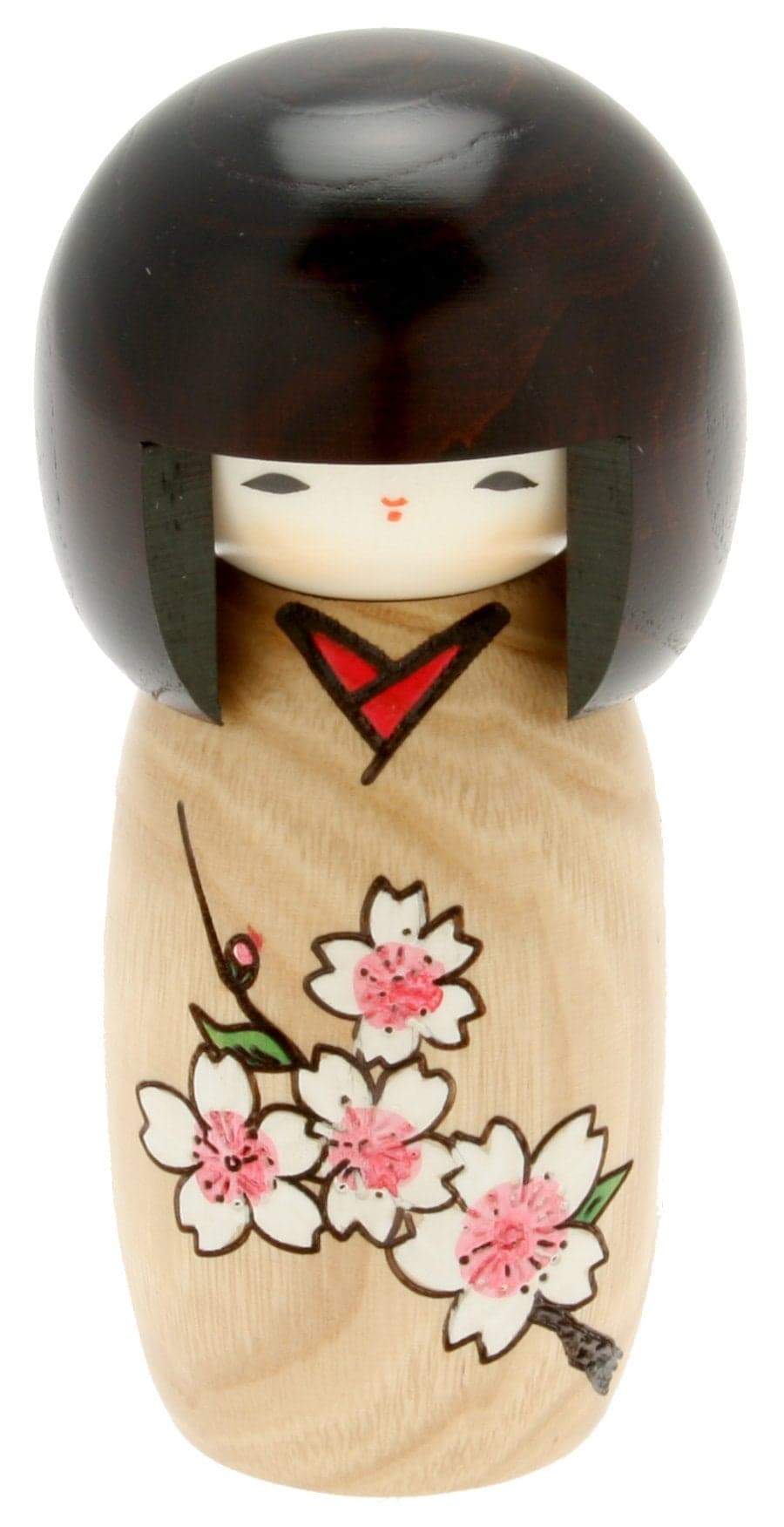 Usaburo Japanese Kokeshi Doll Kimikos Brown Kimono