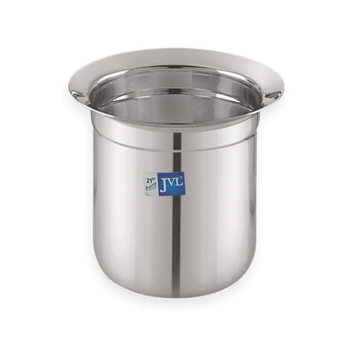 JVL Classicware Stainless Steel Gunj Multi-Purpose Storage & Serving Container with Spill-Free Pouring, Mirror Finish, Ideal Vessel for Milk, Rasam, Juices, Snacks & Cooked Food - 2.25 Litre