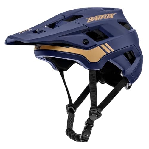 BATFOX Bike HelmetMountain Bike Helmet Helmets for Men Women Adults Youth Blue L5861CM
