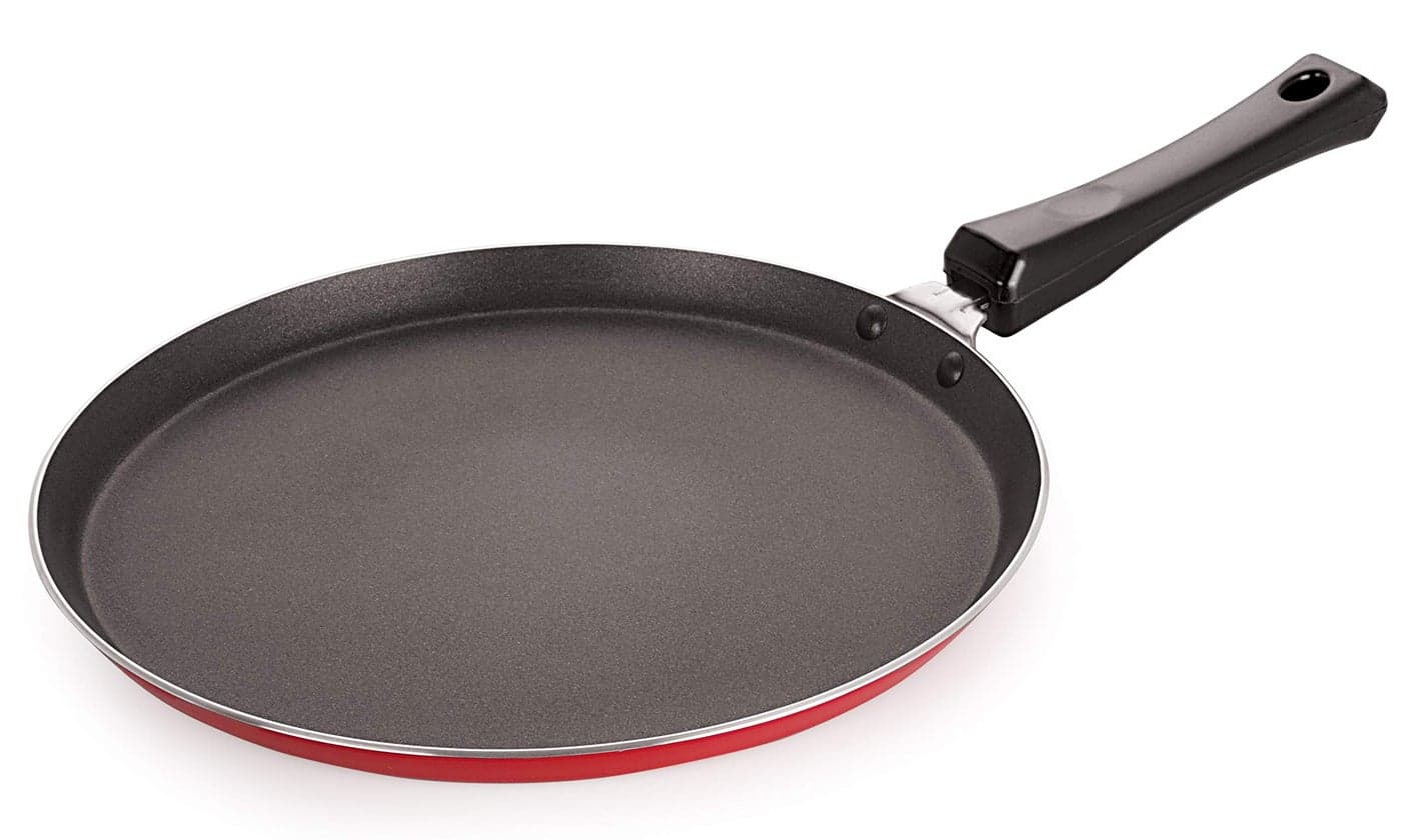 Nirlon Gas Stove Compatible Aluminum Non Stick Flat Tawa 27cm with Bakelite Handle(3_mm_FT_12)