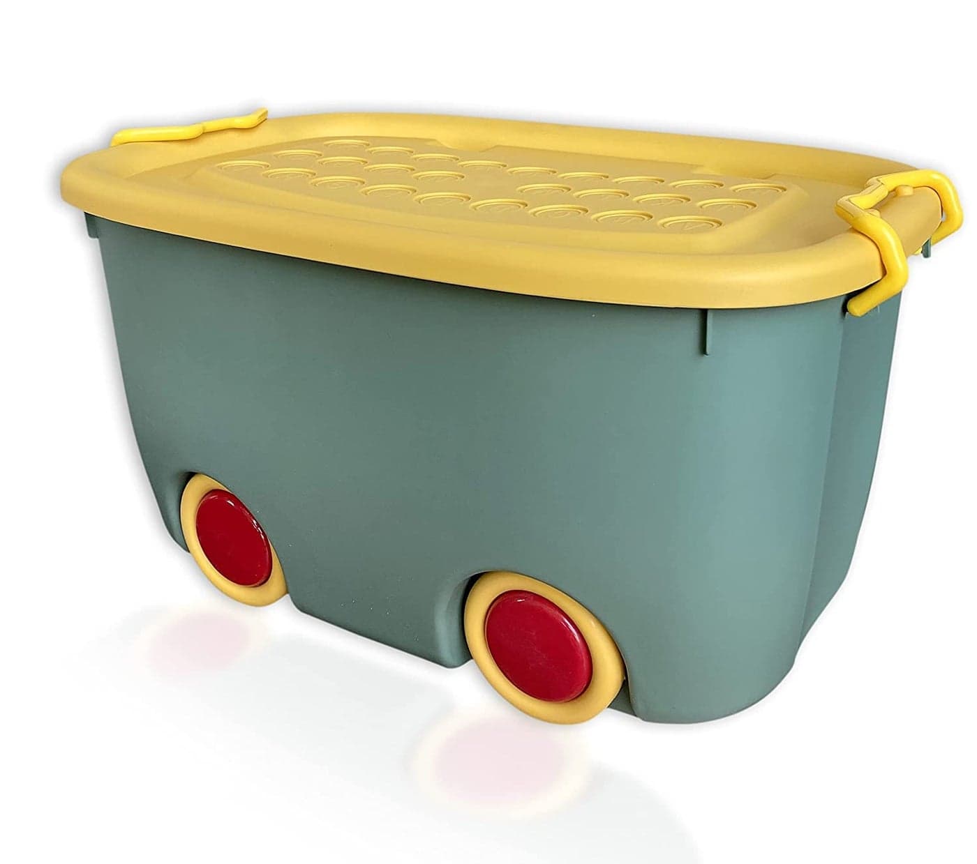 WHISKET Rolling Storage Container Box Big Size Plastic Stackable Rectangular Organizer Storage Box with Wheels and Container Bin with Lid and Wheels for Kids Toys