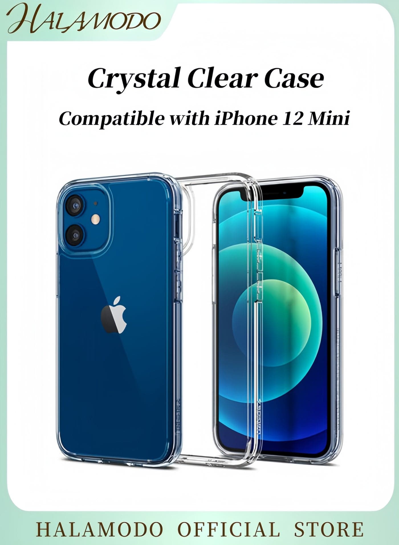 Crystal Clear Case Compatible with iPhone 12 Mini Advanced Yellowing Resistance High Transparency Protective Case Transparent Shockproof Phone Case Soft Silicone Slim Cover