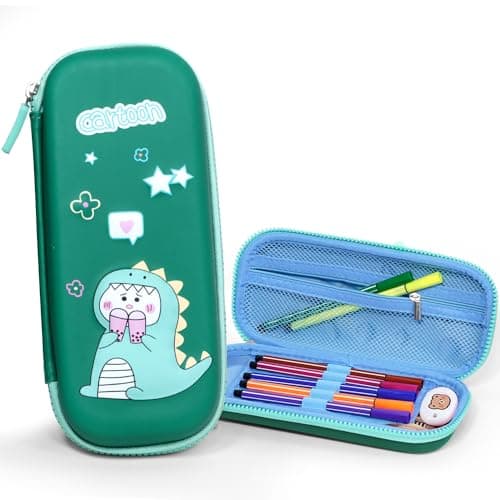 StarAndDaisy Cute Mini Dino Theme Pencil Case with Multifunctional Stationery Organizer/Large Capacity for Students Kids(Boy & Girl) Premium Stylish Pen Holder Pouch Stationery Box.