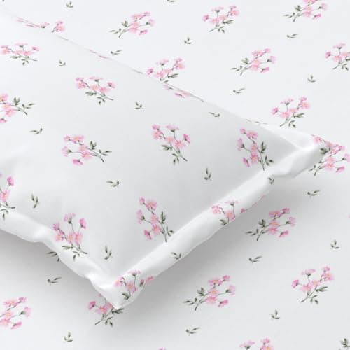 Plumora Single Bed Cotton Bedsheet with 1 Pillow Cover, 100% Pure Cotton Single Bedsheet 60×90 Inches, 240 TC Soft Breathable Floral Bed Sheet – (Pastel Daisy)