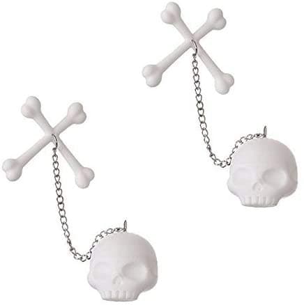 Leaf Tea Infuser Silicone Tea Strainer Coolrunner 2 Pcs Tea Bones Skull Tea Filter Diffuser for Loose Leaf Leaves Mugs and Teapots