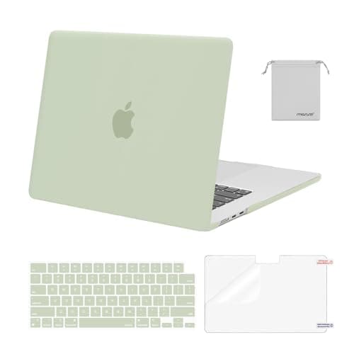 MOSISO ScratchResistant Case Compatible with MacBook Air 15 inch M5 2026 M4 2025 M3 M2 2024 2023 A3448 A3241 A3114 A2941 Protective Hard ShellKeyboard CoverScreenFilmStorage Bag Sage Green