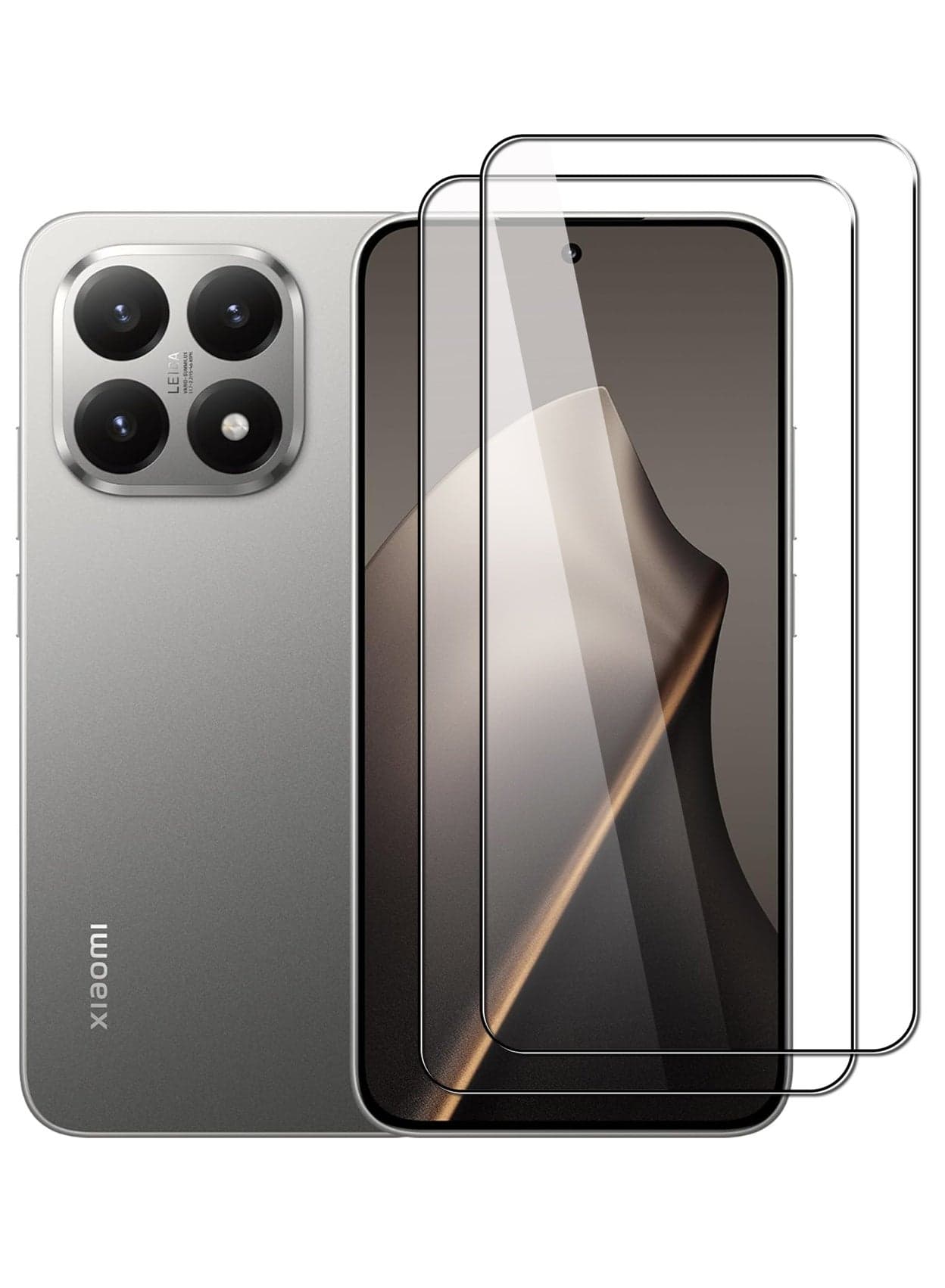 2 Pack for Xiaomi 15T Screen Protector, HD Full coverage Anti-Fingerprint Tempered Glass Protection Film 【Fully Transparent without Black Borders】