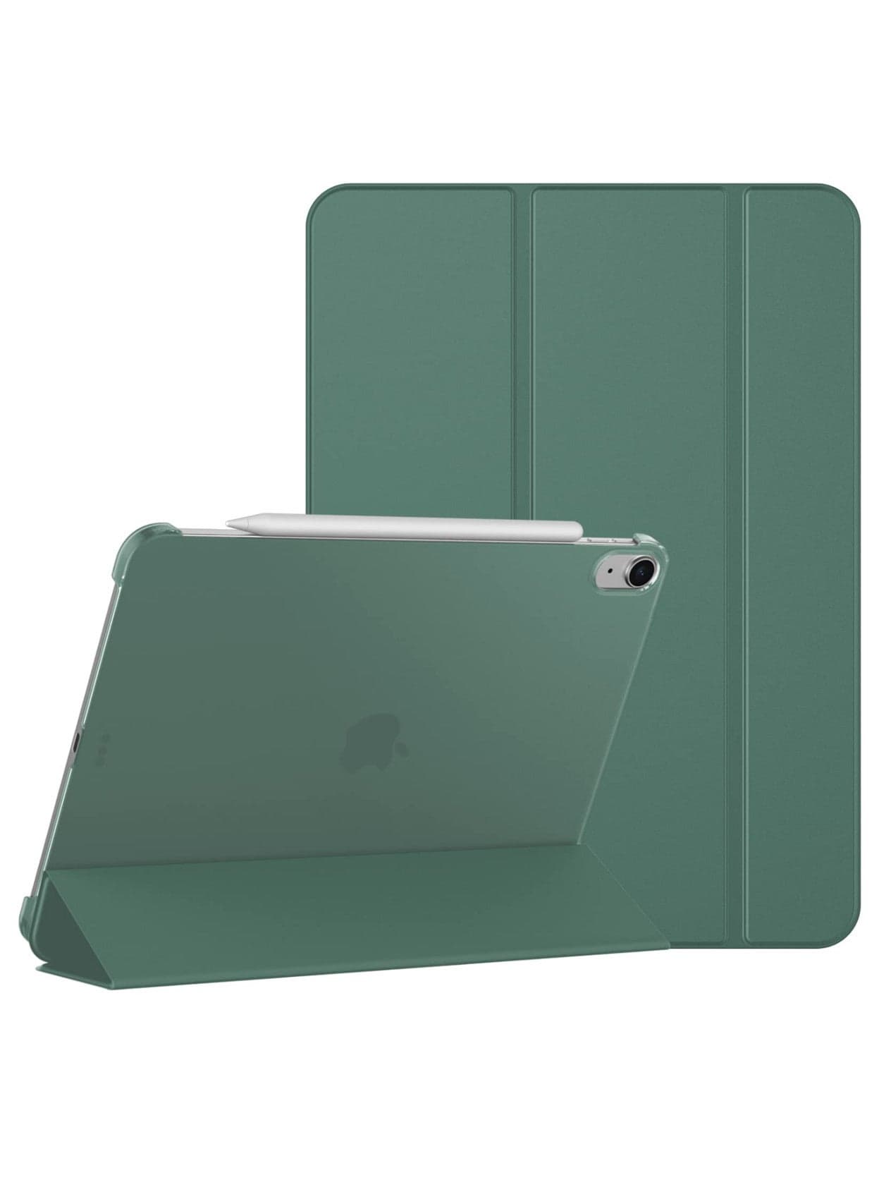 Slim Stand Hard Back Shell Protective Smart Cover Cases for iPad Air 5th Generation Case 2022/iPad Air 4th 2020 Case 10.9 Inch Dark Green