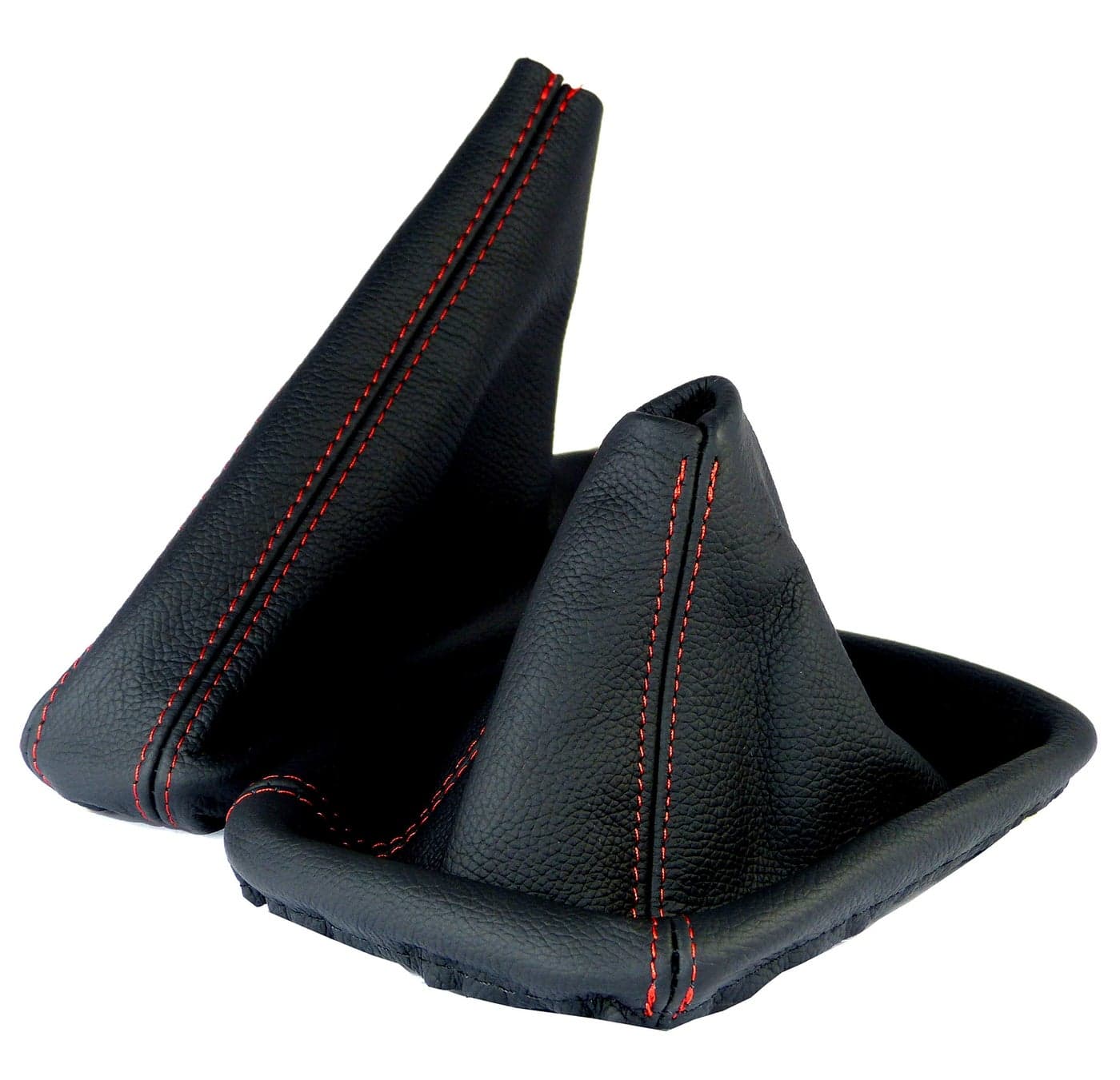 L & P Car Design Set of Shift Boot Cover and Handbrake Cover Genuine Real Leather Compatible with BMW 3 Series e46 Manual Transmission