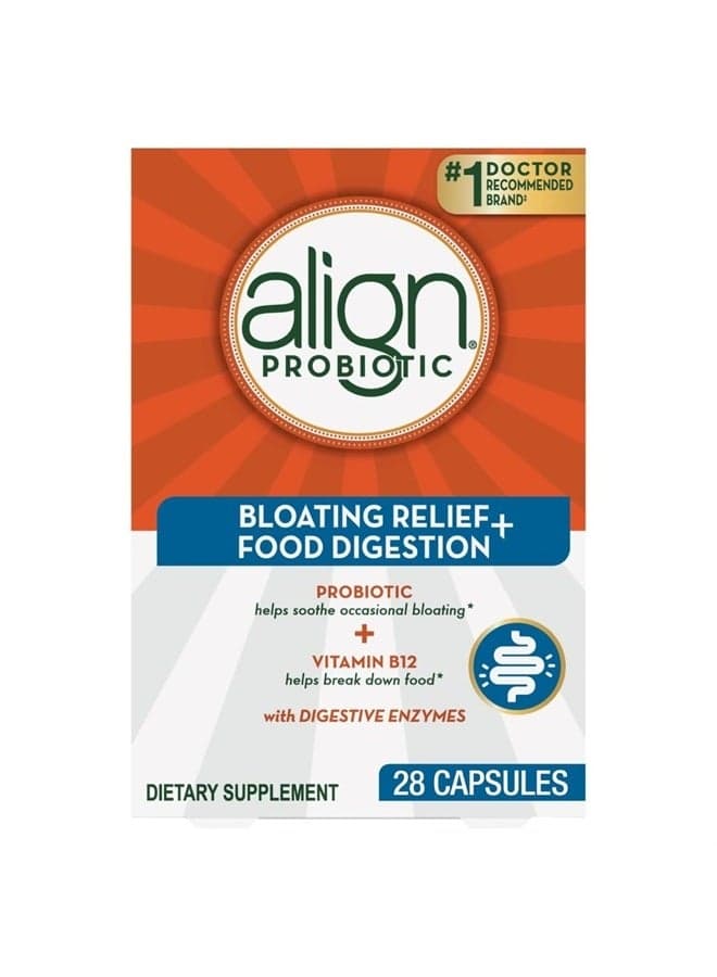 Probiotic Bloating Relief + Food Digestion, Probiotics for Women and Men, #1 Doctor Recommended Brand‡, Promotes Digestive Health and Helps Support the Metabolism of Food*, 28 Capsules