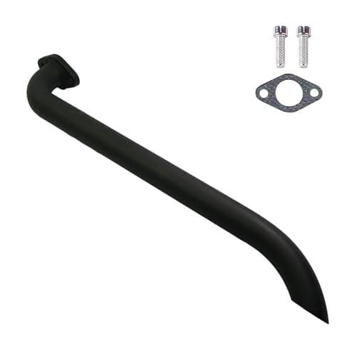 JMCHstore Header Pipe for Lifan 79cc105cc Engine for Coleman B100 RB100 Hoverheart mb001 Mega Moto MMB80 MMB105 Phatmoto Gas Bike Motovox MBX10 Orxyearth Dirt Kids Mini Bike MMK80 Go Kart Black