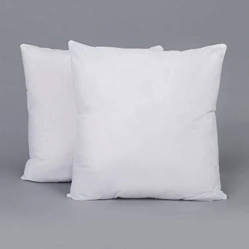 HOMECRUST Cotton Cushion Fillers, 16 x 16 inch, White -Set of 2 Piece