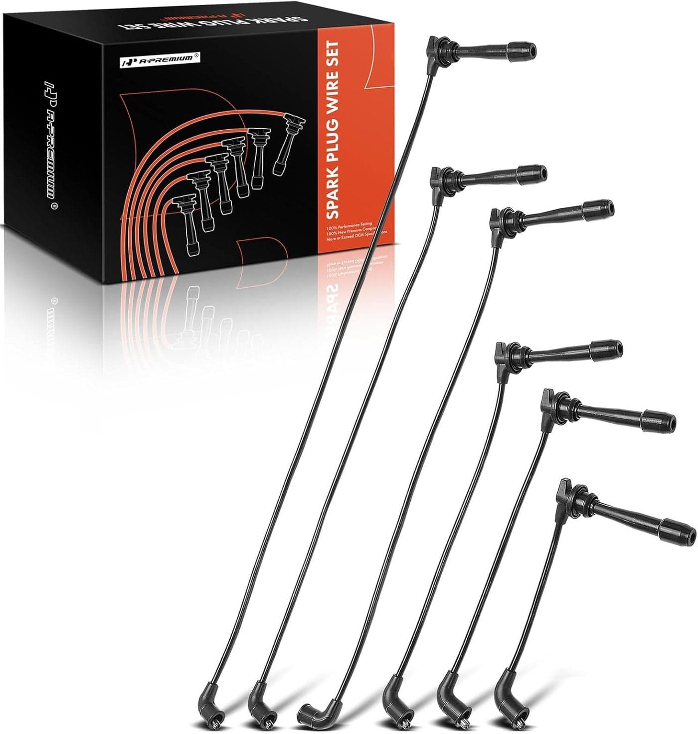 A-Premium Ignition Spark Plug Wires Set of 6
