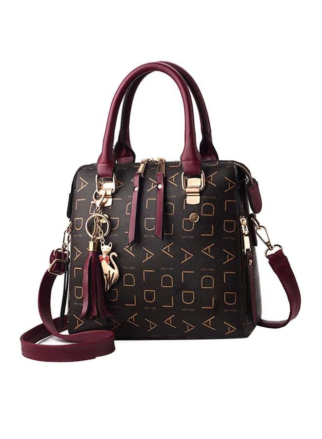 Stylish Zipper Elegant Letter Pattern Bag Multicolour