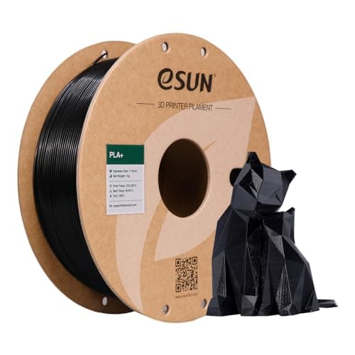 eSUN PLA Filament 175mm 3D Printer Filament PLA Plus Dimensional Accuracy 003mm 1KG Spool 22 LBS 3D Printing Filament for 3D Printers Black