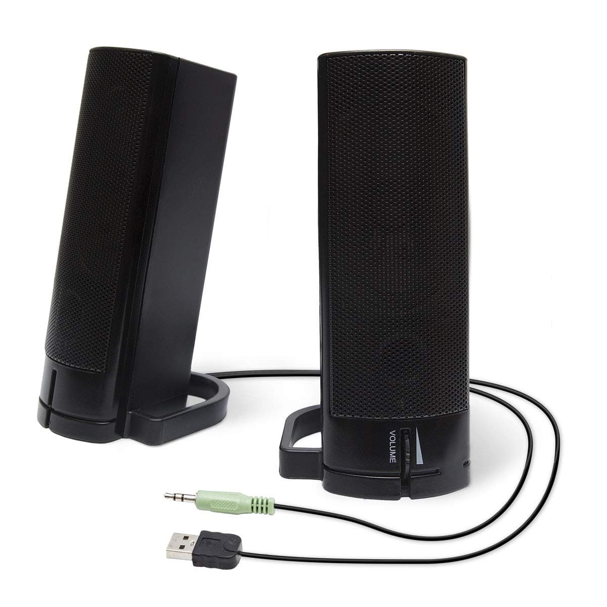PC USB Powered Monitor Speaker Sound Bar 35mm Audio Wired Soundbar Speaker Converts to Vertical Desktop Speaker CLSPK20037