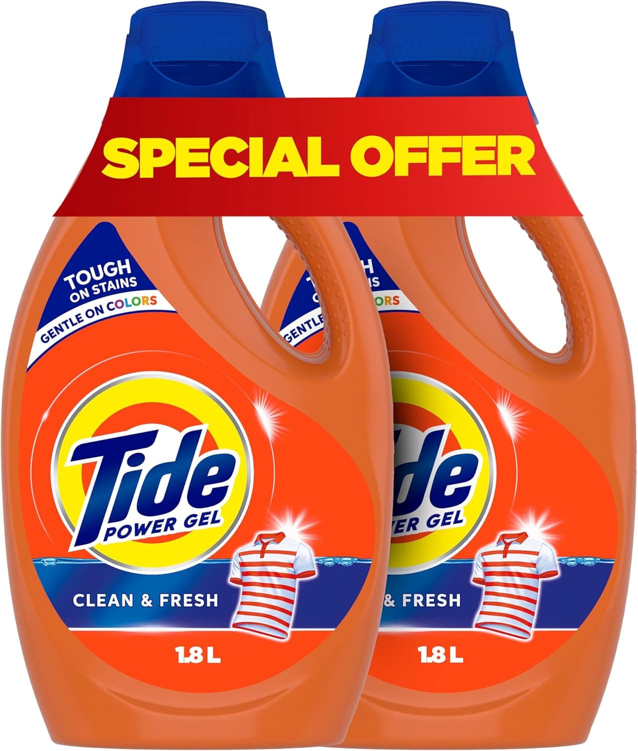 Tide Clean & Fresh Laundry Detergent Power Gel 1.8L (Dual Pack)