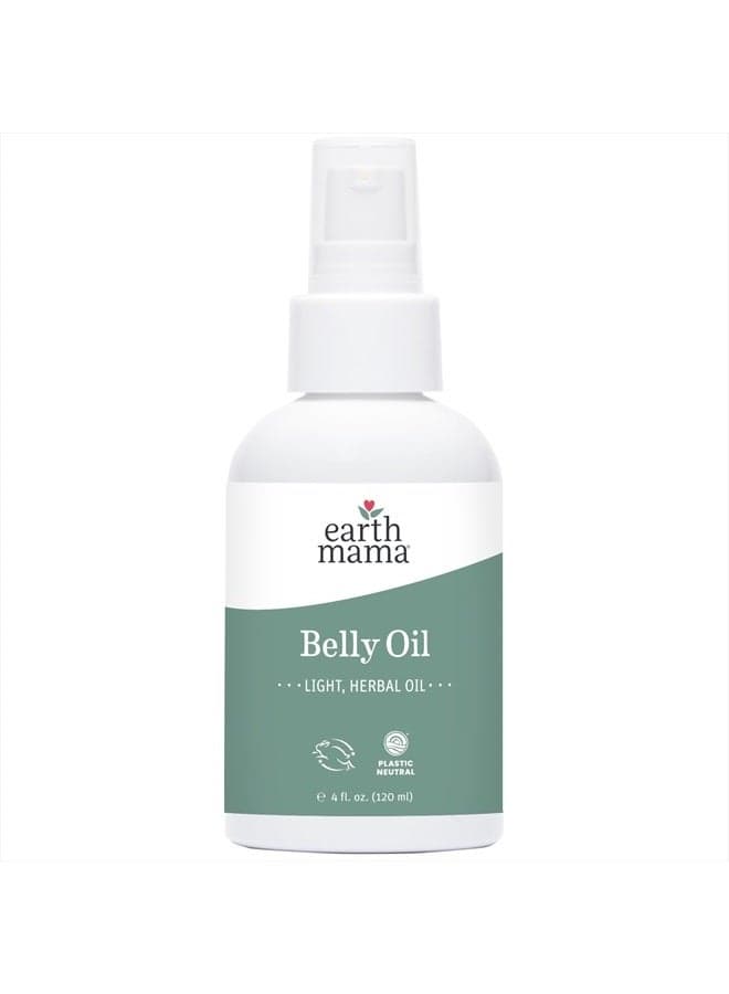Belly Oil for Dry Skin | Calendula Skin Care Moisturizer Oil to Encourage Natural Elasticity and Help Prevent Stretch Marks During Pregnancy and Postpartum, 4-Fluid Ounce