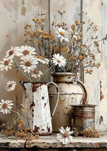 WUDWL Paint by Numbers for Adults and Kids Painting by Number Kits On Canvas Number Artist Paint by Number Kit Funny Flower Without Frame DIY Oil Painting Acrylic Paints Home Wall Decor 12x16in