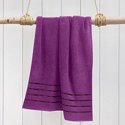 Spread Spain 100% Cotton Towels for Bath, Roman Bath Towel - Soft, Fluffy and Absorbent, 600 GSM, Medium Towels for Bath, 1 Piece Bath Towel for Men/Women, 60 cms x 120 cms - Lilac