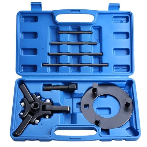 BTSHUB Harmonic Balancer Puller Set, Harmonic Damper Pulley Tool Compatible with Chevy Ford GM Mitsubishi