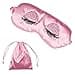 Sleep Mask Ulbemoll Silk Eye Mask Satin Blindfold Smooth Soft Breathable Travel Eye Cover Eyeshade with Elastic Strap for Women Girls Valentines Day Pink