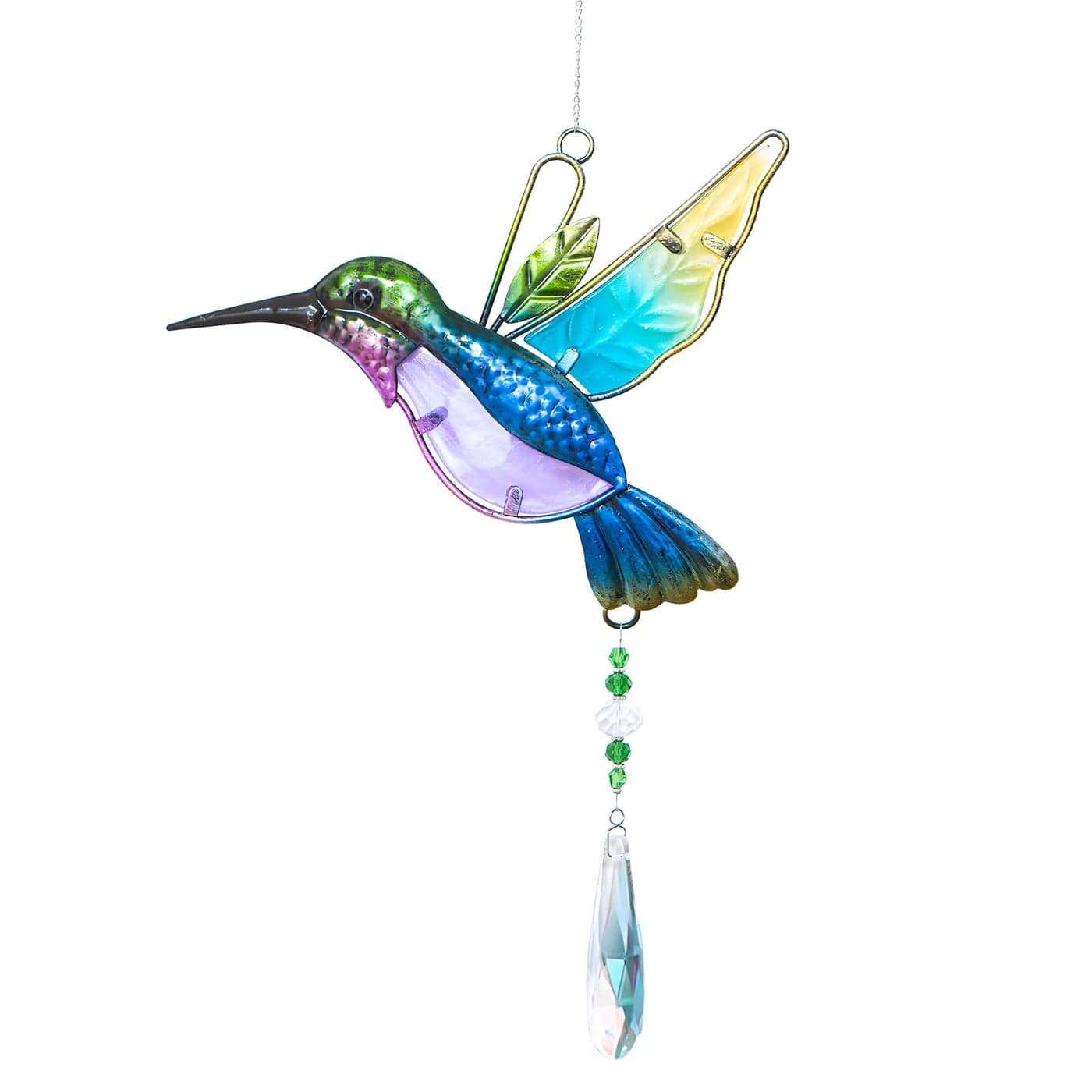 WEISIPU Crystal Suncatchers for Windows Hummingbird Crystal Ball Prisms Hanging Crystals Ornament for Home Garden Office Wedding Christmas DecorationHummingbird