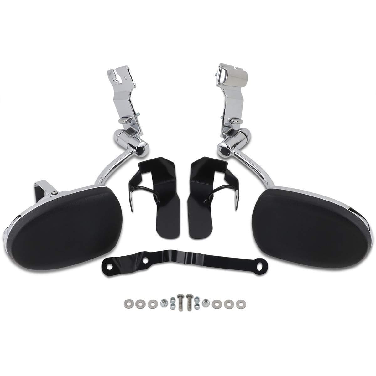 Kuryakyn 8991 Motorcycle Accessory SwingOut Padded Passenger Armrests with DrinkCup Holder for 200117 Honda Gold Wing GL1800 Motorcycles Chrome