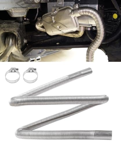 UNLRAE Generator Exhaust Extension KitCar Accessories Universal Stainless Steel Fuel Tank Diesel Gas Vent Hose LengthAutomotive Replacement Flexible Exhaust TubingFit for CarsTrucksSUVs 59