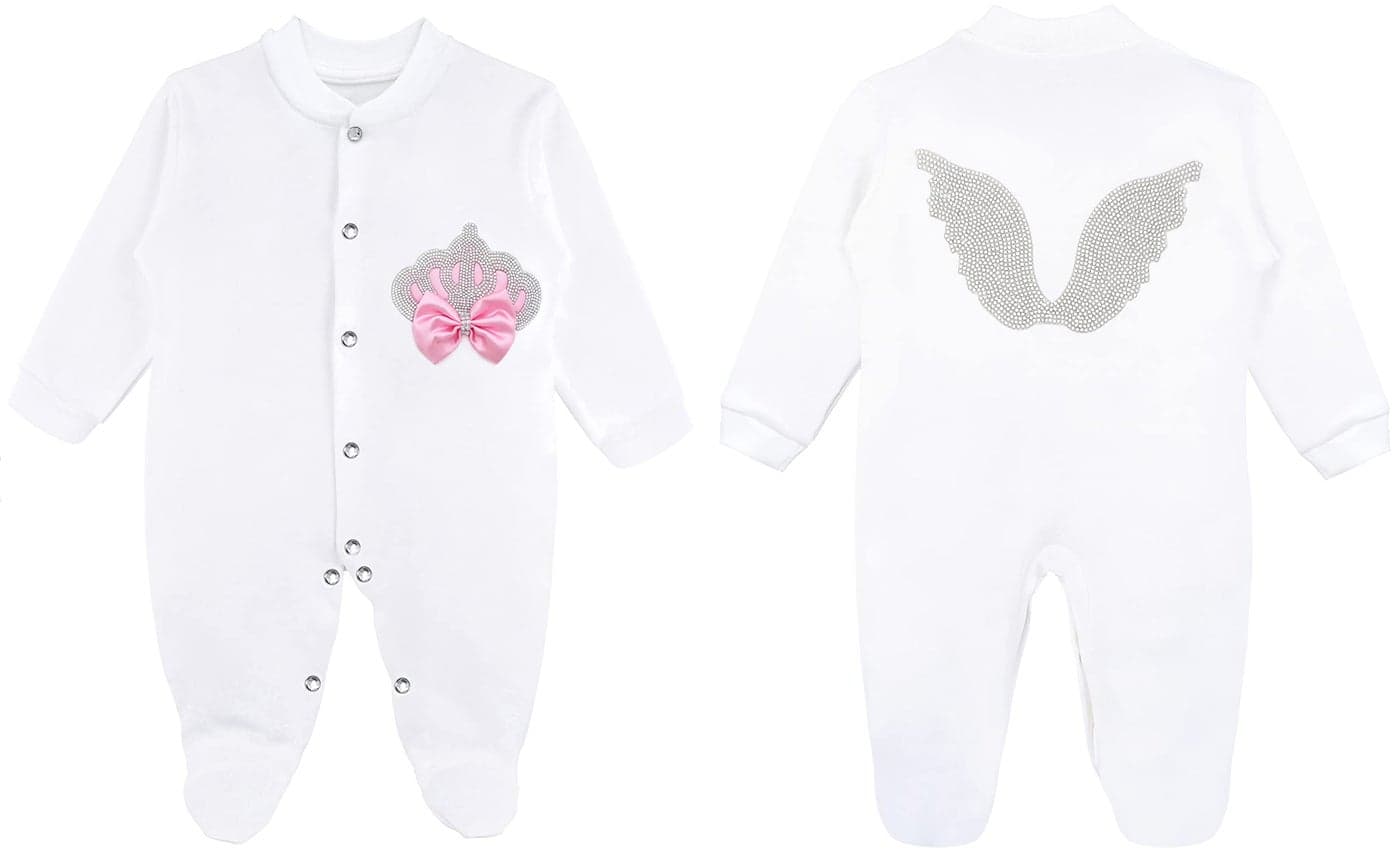 Lilax Baby Girl Newborn Crown Jewels Layette 4 Piece Gift Set 03 Months Pink