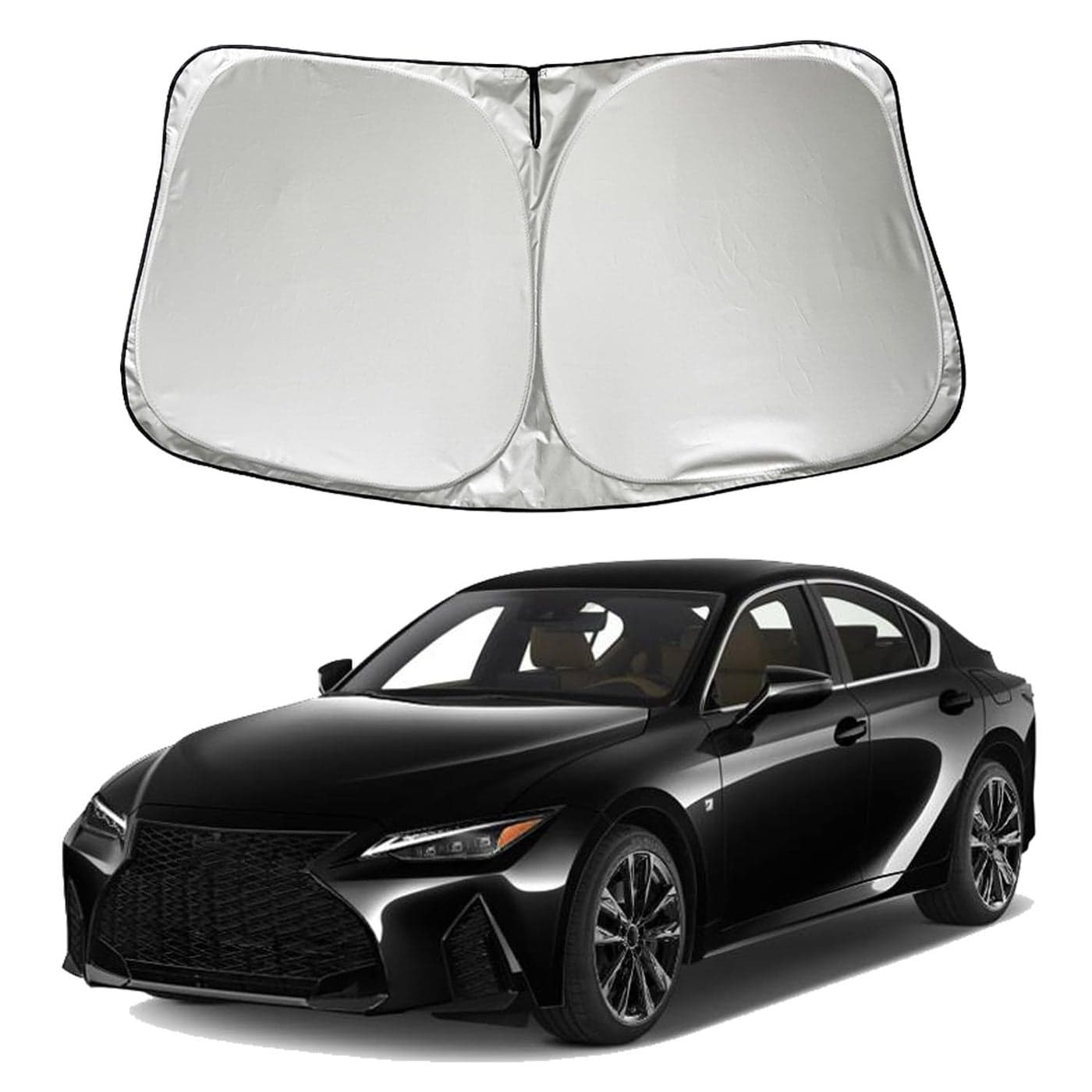 SZYUCHEN Car Windshield Sun Shade Sunshade Compatible with Lexus IS250 is 350 F Sport IS350 IS300 IS460 is 250 300 Sedan 2025 2024 2023 2022 20212014 Accessories Car Front Window Sun Shield Visor