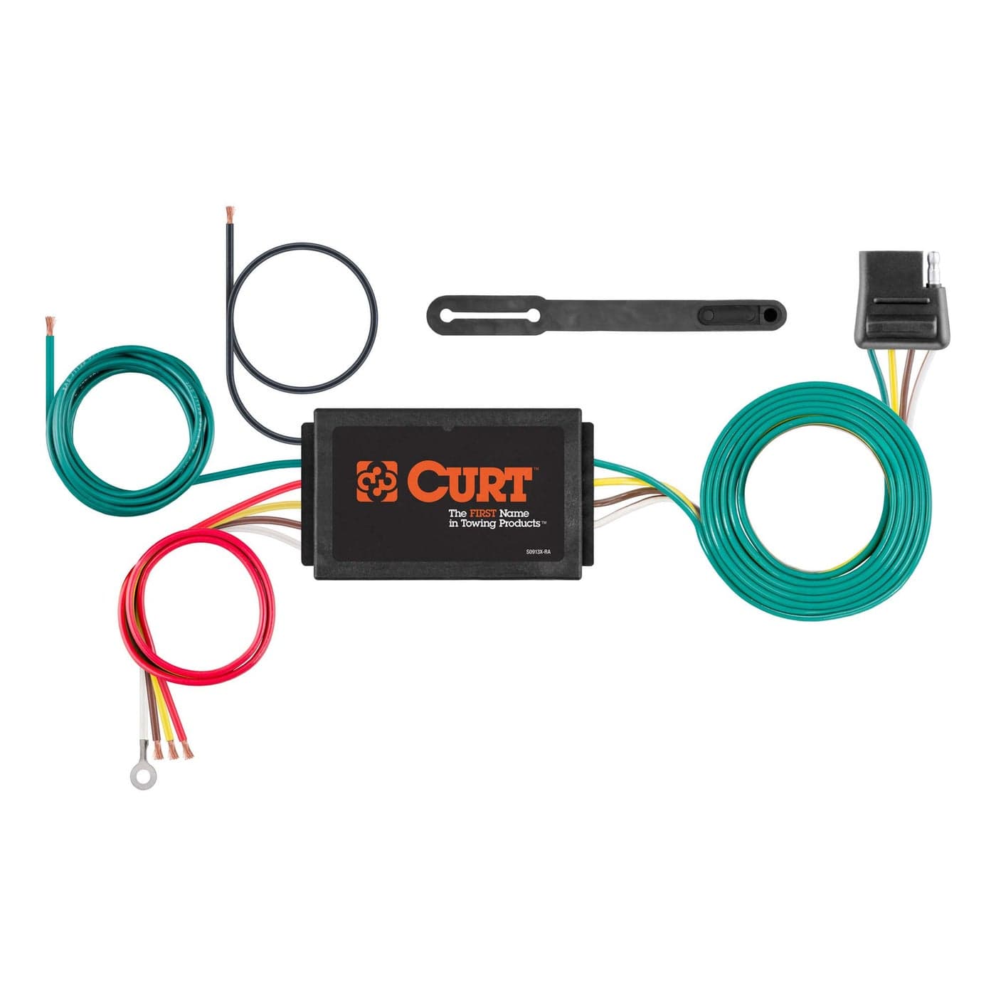 CURT 56190 Powered 3to2Wire Splicein Trailer Tail Light Converter 4Pin Wiring Harness