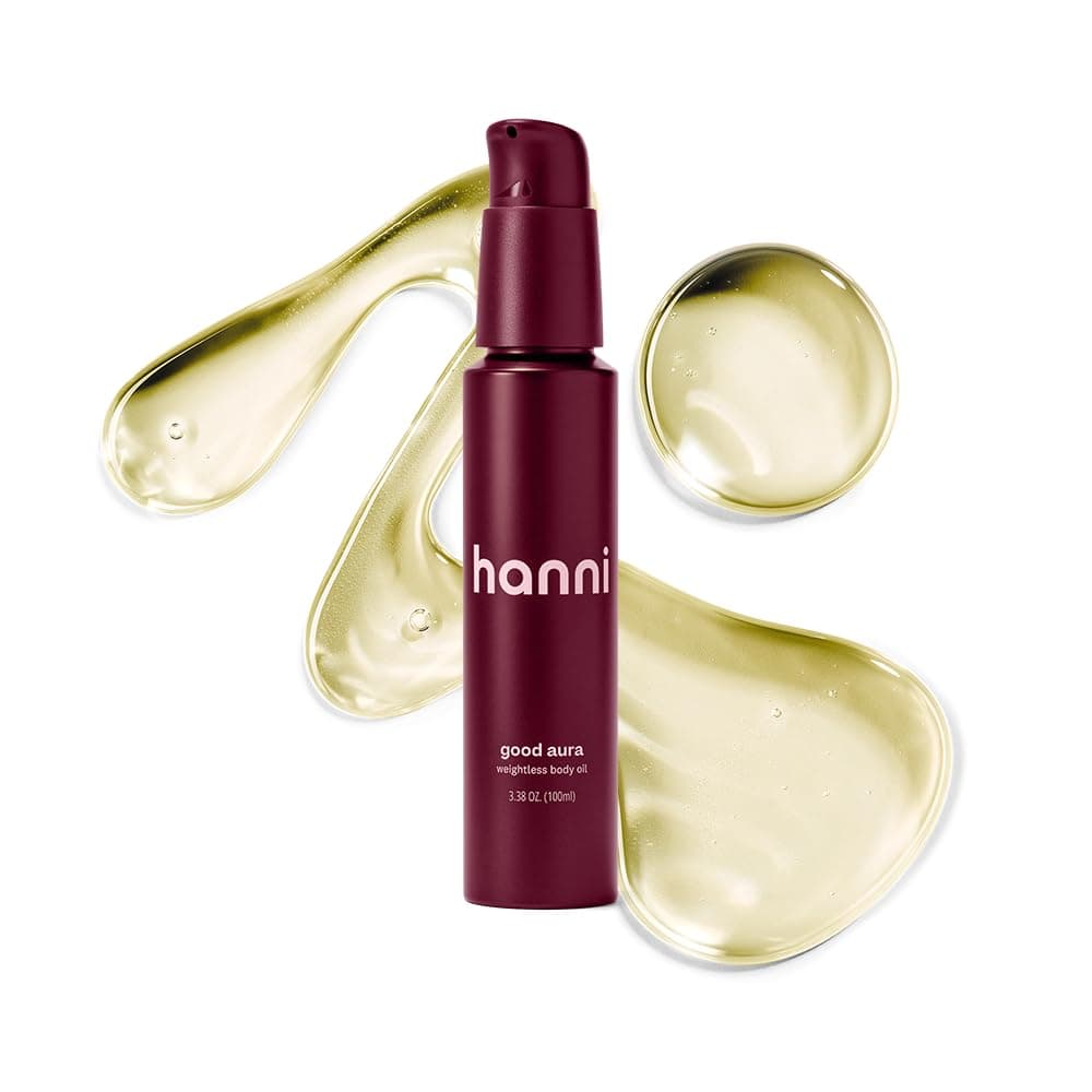 HANNI Good Aura Dry Body Oil Lightweight AfterShower Moisturizer with Jojoba Coconut Baobab and Buriti Oils NonGreasy Skincare for Soft Skin 100 mL 338 oz