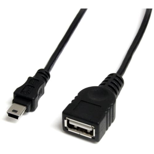 StarTech Mini USB 2.0 Cable - USB A to Mini B F/M - 1 Feet (USBMUSBFM1)