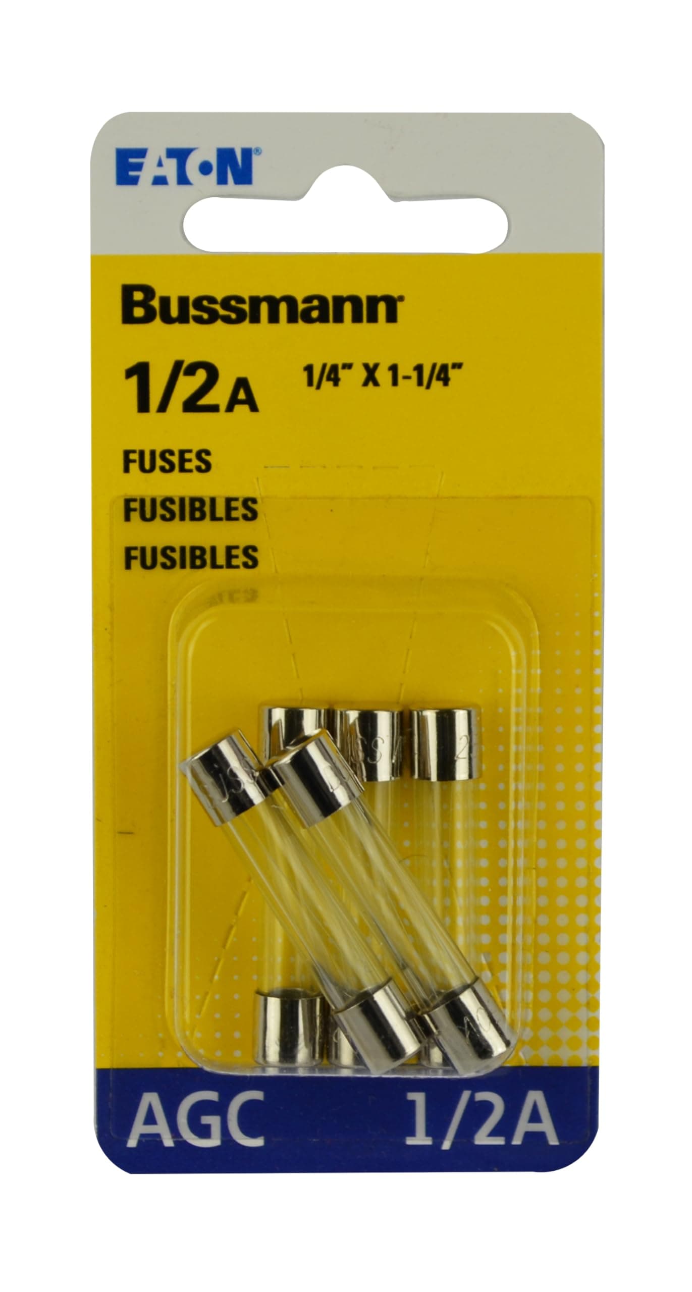 Bussmann Series AGC 05 Amp Fuse 250 Vac and IR 35 A Retail Pack 5 Pieces