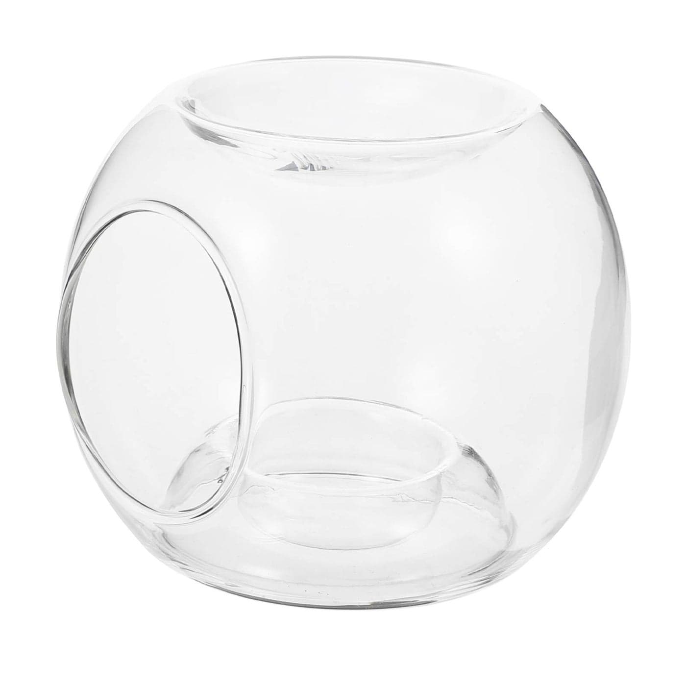 Uonlytech Clear Glass Tealight Holder Essential Oil Burner Wax Candle Tart Burner Warmer Diffuser Aroma Candle Warmers Decoration