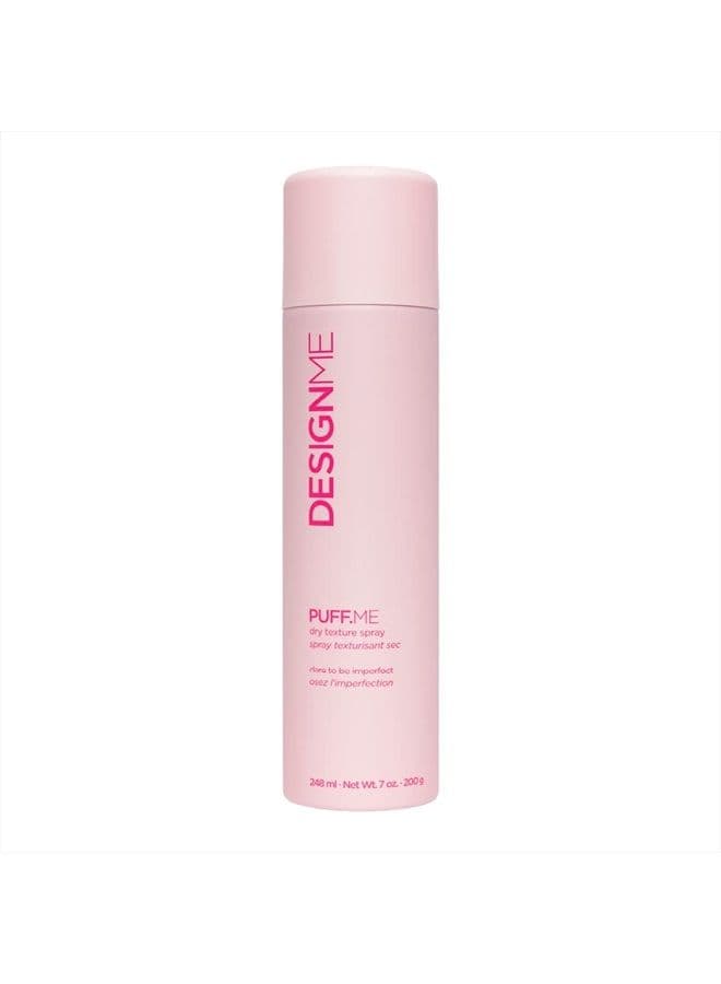 DESIGNME PUFF.ME Dry Texture Spray for Hair | Light Hold Hairspray for Straight or Wavy Hair | Color Safe Fine Hair Texture Spray | Paraben and Sulfate Free Volumizing Spray Hair Texturizer, (7 Oz)