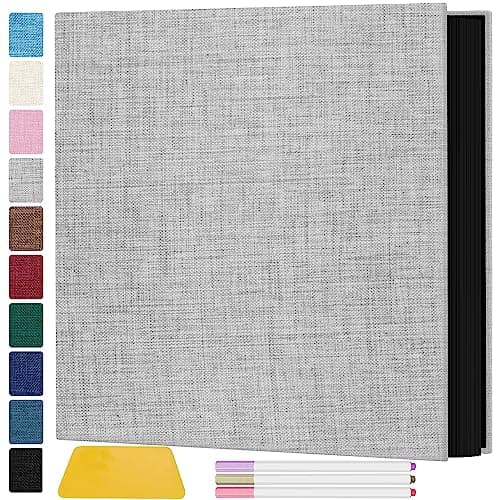 Zesthouse Photo Album Self Adhesive Pages, 60 Pages Magnetic Scrapbook Albums with Sticky Page, Photos Album Holds 8x10 & 5X7 & 4x6 & 6x8 & 3x5, Large Picture Book Ideal Gift for Family Wedding Baby